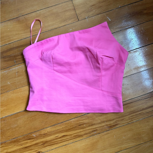 Strapless Top in Hot Pink - Picture 2 of 7